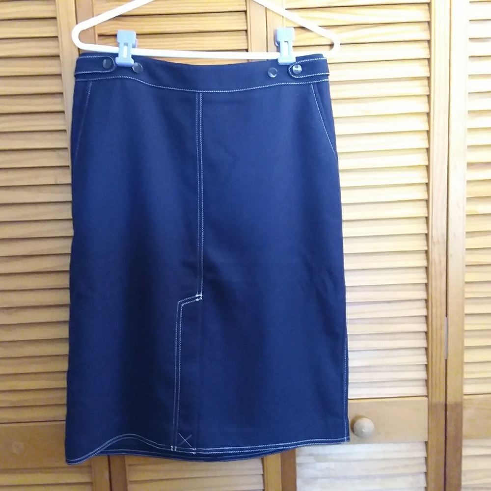 Ann Taylor Factory Women's Navy Blue Skirt NWT. - Picture 1 of 8